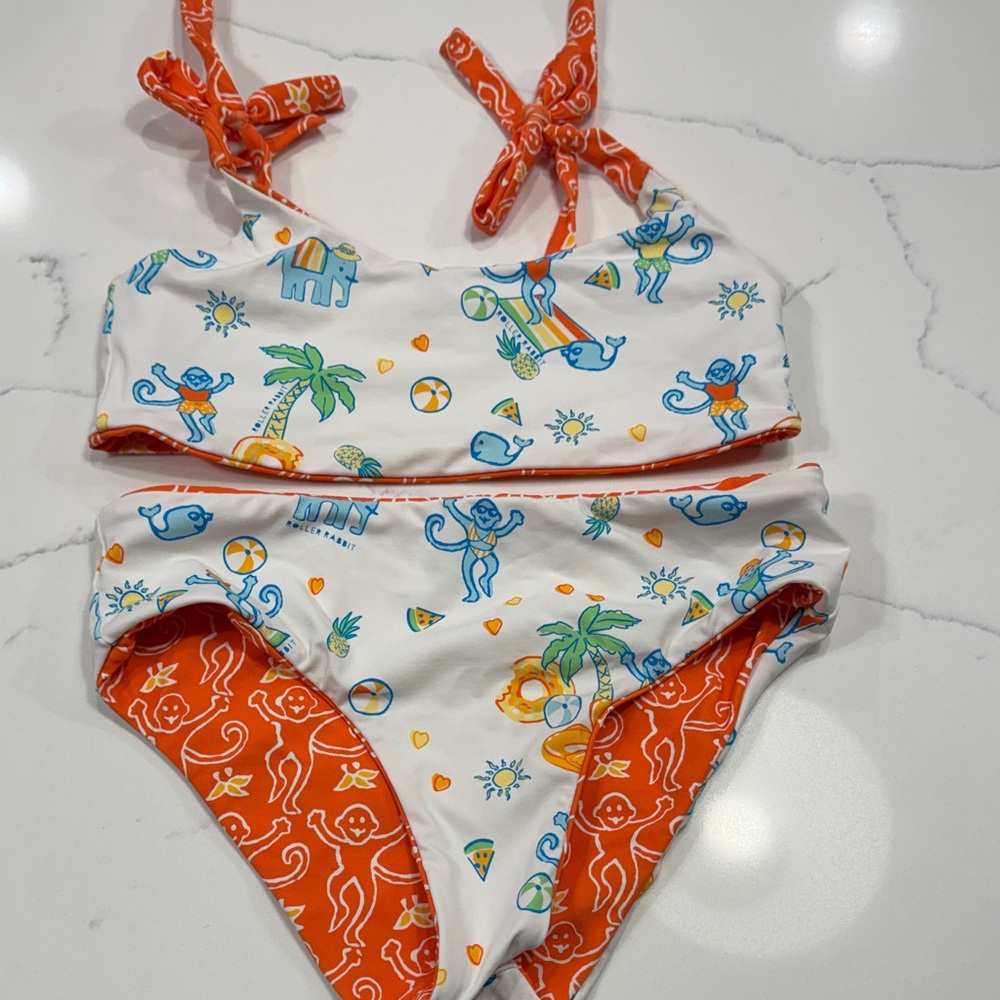 Roller Rabbit | Swim | Kids Orange Roller Rabbit Reversible Monkey ...